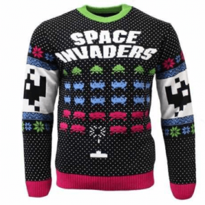 Køb din Space Invaders julebluse her