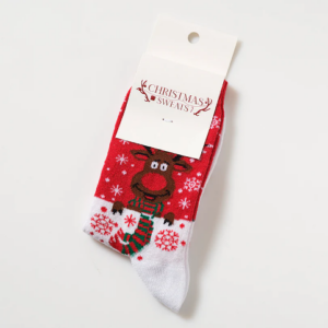 Røde julestrømper med rudolf