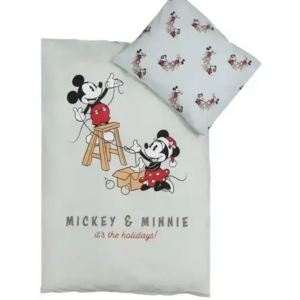 Julesengesæt med Mickey og Minnie i mintgrøn