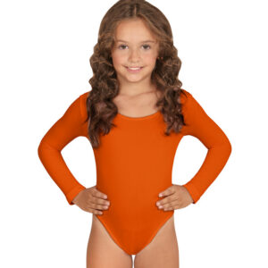 Orange Langærmet Body Børnekostume