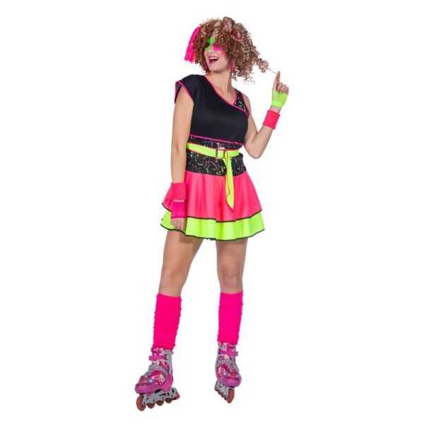 80'er Neon Kjole Kostume