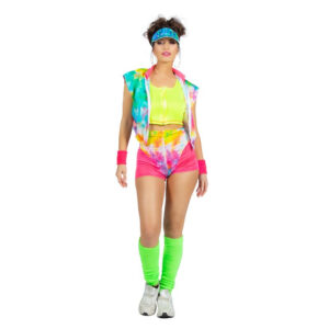 Aerobic Babe Kostume Pink/Gul
