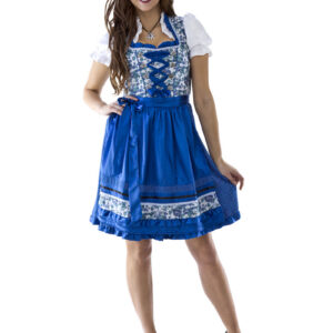 Dirndl Blomsterblå