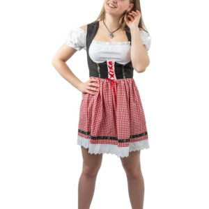 Dirndl Lise Sort/Rød