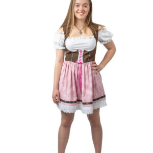 Dirndl Lise Ternet Lyserød