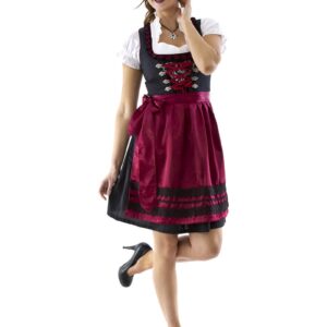 Dirndl Midi Vinrød