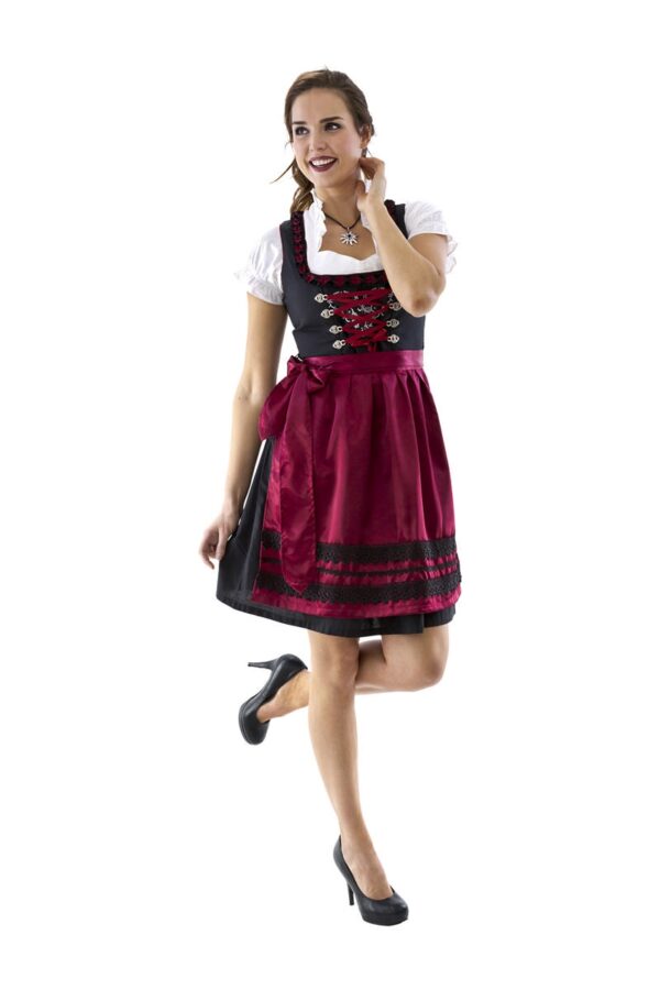Dirndl Midi Vinrød