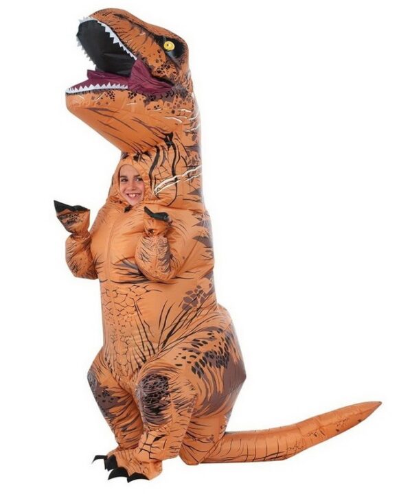 Oppustelig T-Rex Børnekostume