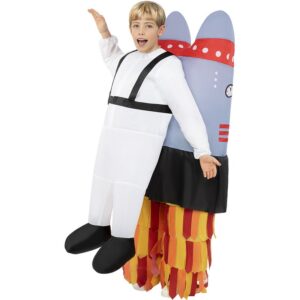 Oppusteligt Carry Me Rumraket Børnekostume