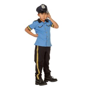 Politi Børnekostume Blå