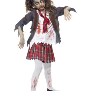 Zombie Skolepige Børnekostume