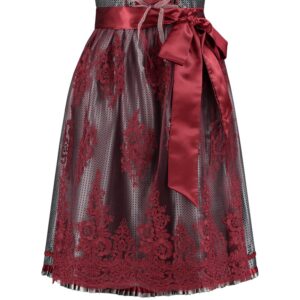 Dirndl Forklæde Vinrød