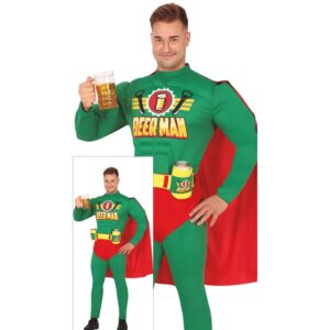 Ølhelt Kostume Grøn/Rød