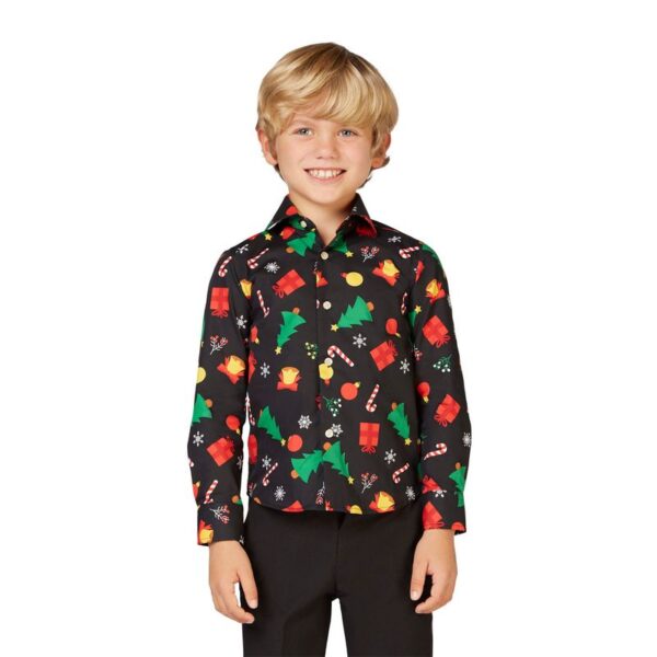 OpposuitsÂ® Christmas Icons Black Børneskjorte