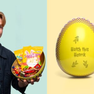 Påskeæg med Gravering & Slik - Egen Design