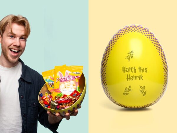 Påskeæg med Gravering & Slik - Egen Design