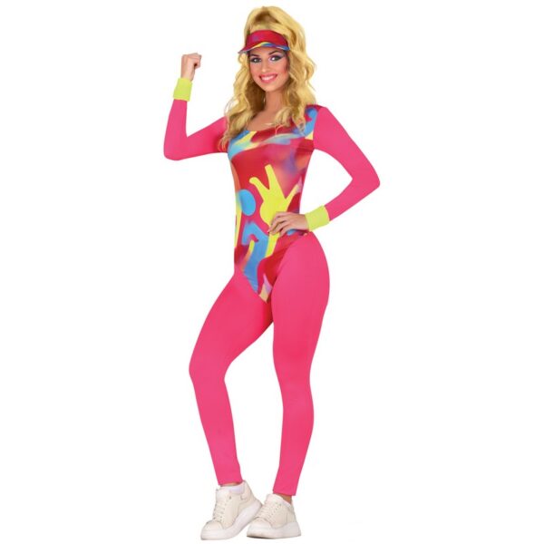 Psykedelisk 80'er Aerobics Kostume