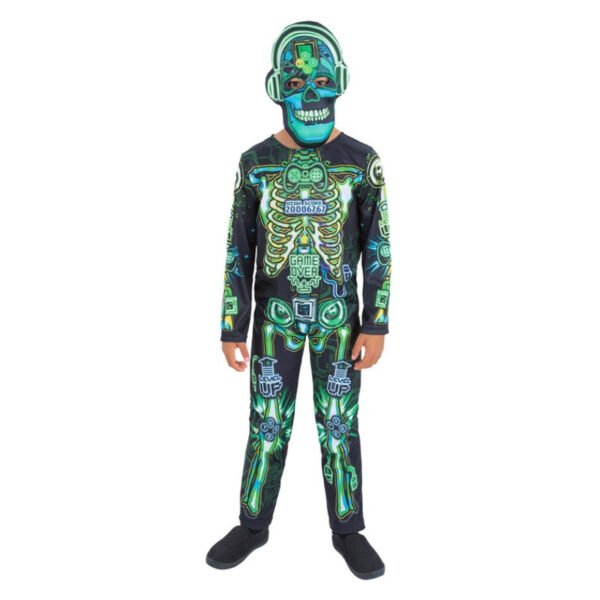 Selvlysende Gamer Skelet Børnekostume