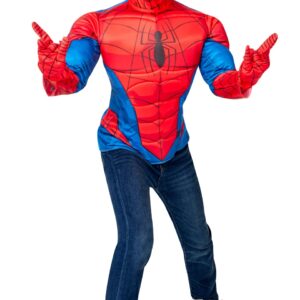 Marvel Spiderman Muskuløs overkrop med maske, 4-7 år