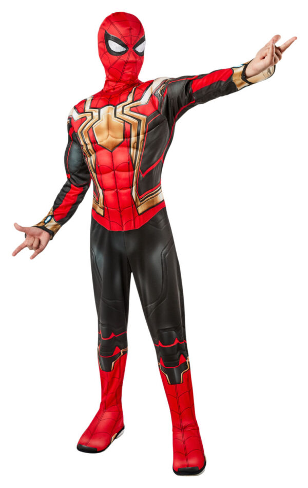 Marvel Spiderman No Way Home Iron-Spider Deluxe Kostume (3-10 år)