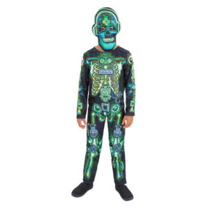Selvlysende Gamer Skelet Børnekostume