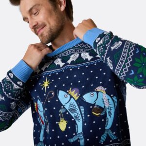De Tre Vise Fisk Julesweater Herre