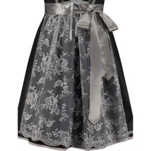 Dirndl Forklæde Sølvgrå