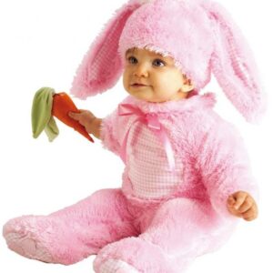 Lyserød Kanin Babykostume