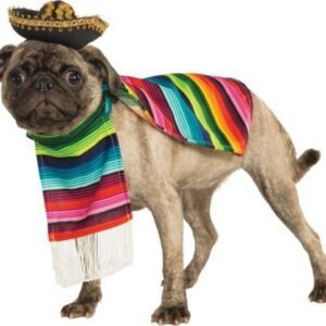 Mexicansk Poncho Hundekostume