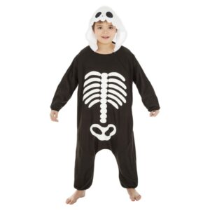 Skelet Kigurumi Børnekostume