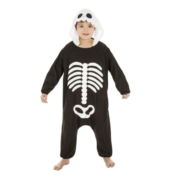 Skelet Kigurumi Børnekostume