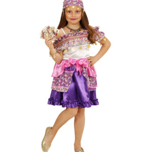 Spåkone Børnekostume Lilla/Lyserød