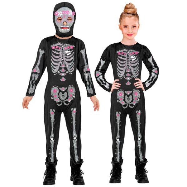 Sugar Skull Skelet Børnekostume