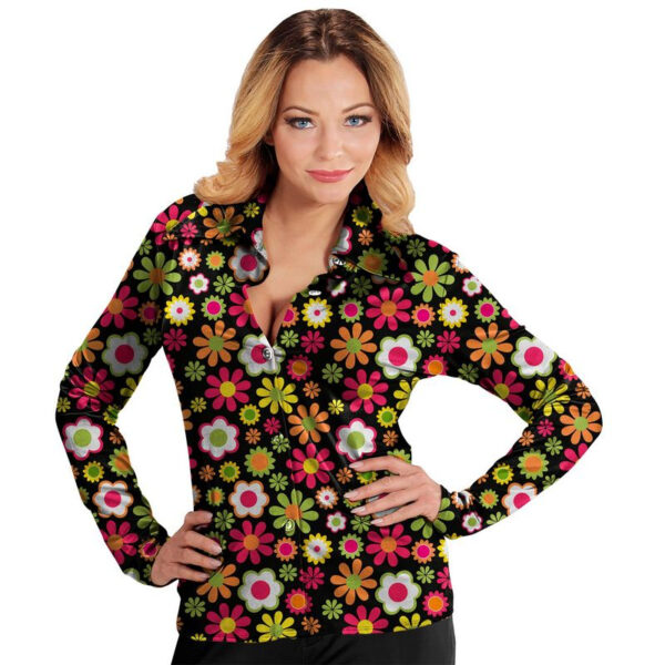 60'er Blomster Hippie Skjorte