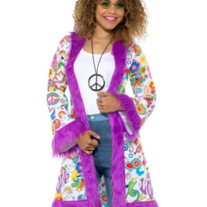 60'er Hippie Jakke Multifarvet