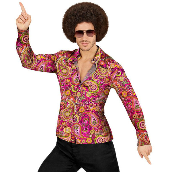 60'er Hippieskjorte Lyserød