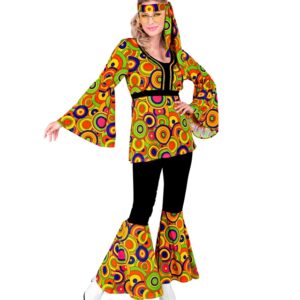 70'er Groovy Cirkler Kostume Gul