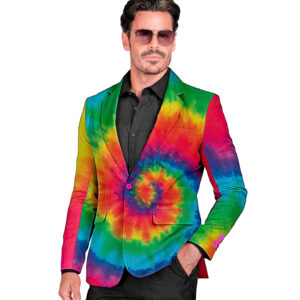 80'er Tie Dye Jakke Regnbue