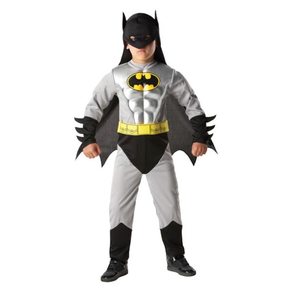 BatmanÂ® Metallisk Deluxe Børnekostume Grå