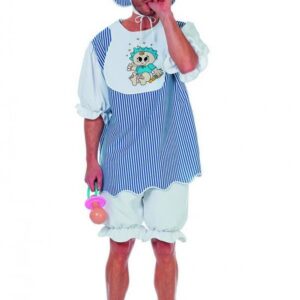 Blå Voksenbaby Kostume