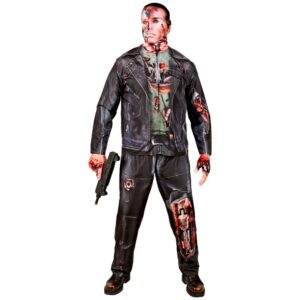 Blodig Cyborg Kostume Sort