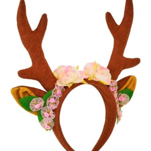 Blomster Rensdyr Hårbøjle Brun