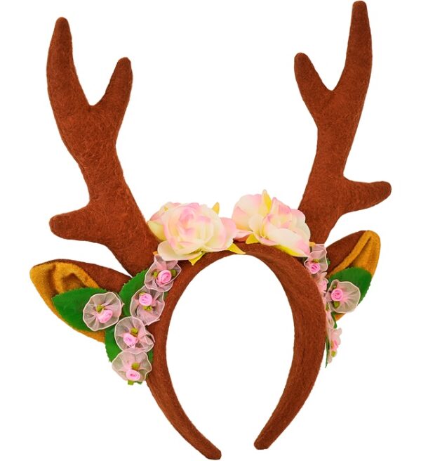 Blomster Rensdyr Hårbøjle Brun