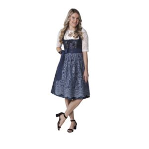 Dirndl Jacquard Blå Glimmer