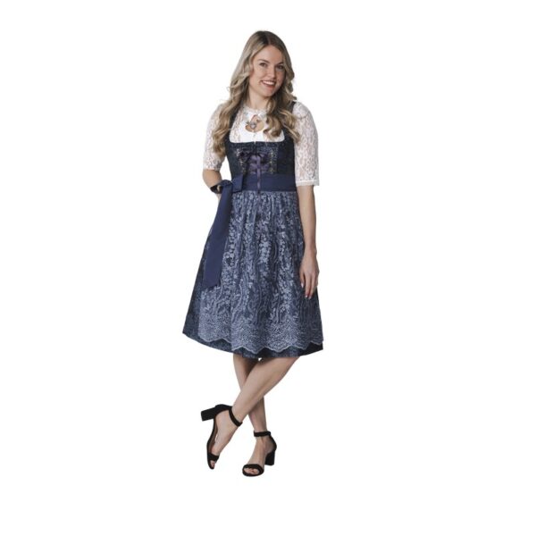 Dirndl Jacquard Blå Glimmer