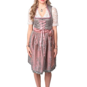 Dirndl Jacquard Grå/Rosa