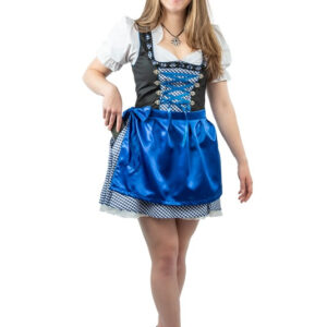 Dirndl Kort Blå