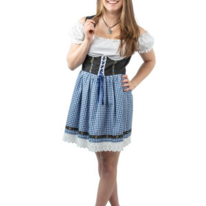 Dirndl Lise Ternet Blå