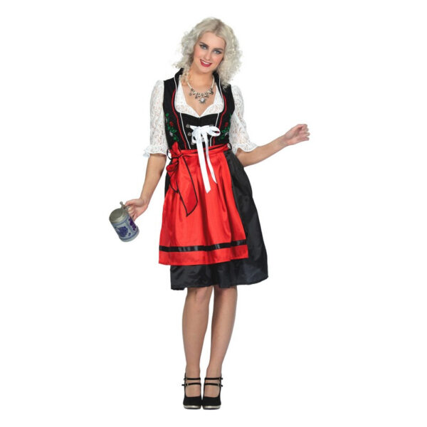 Dirndl Rød/Sort