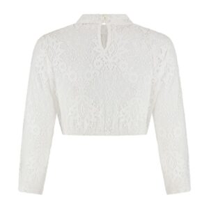 Dirndlbluse Højhalset Blonde Creme